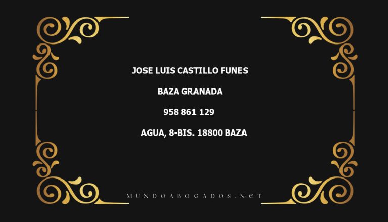 abogado Jose Luis Castillo Funes en la localidad de Baza