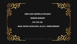 abogado Jose Luis Castrillo Velasco en la localidad de Burgos