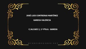 abogado José Luis Contreras Martínez en la localidad de Gandia