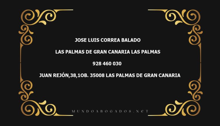 abogado Jose Luis Correa Balado en la localidad de Las Palmas de Gran Canaria