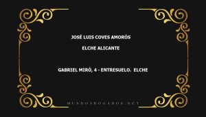 abogado José Luis Coves Amorós en la localidad de Elche