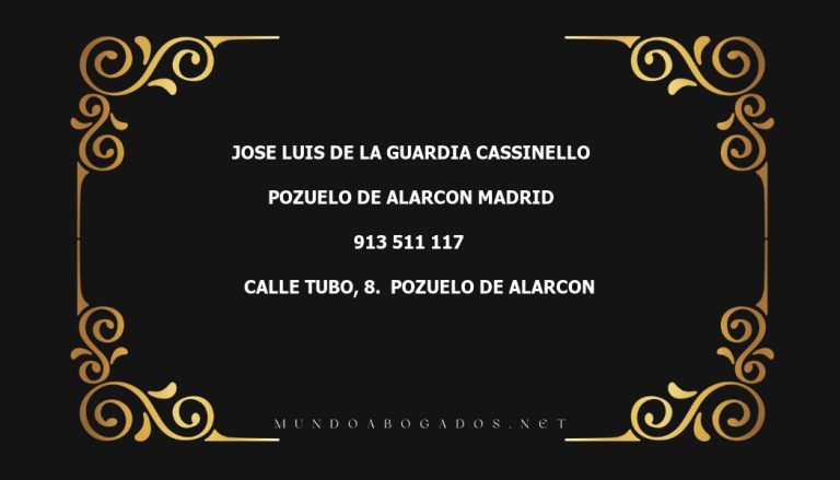 abogado Jose Luis De La Guardia Cassinello en la localidad de Pozuelo de Alarcon