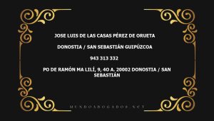 abogado Jose Luis De Las Casas Pérez De Orueta en la localidad de Donostia / San Sebastián