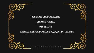 abogado Jose Luis Diaz Caballero en la localidad de Leganés