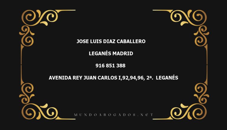 abogado Jose Luis Diaz Caballero en la localidad de Leganés