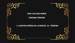 abogado José Luis Díaz Muñoz en la localidad de Córdoba