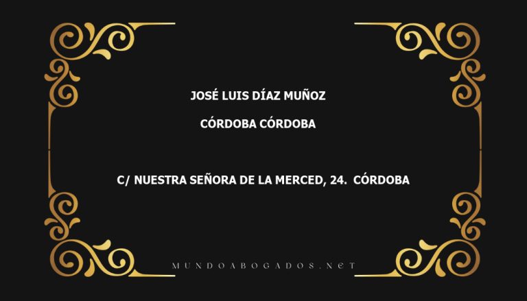 abogado José Luis Díaz Muñoz en la localidad de Córdoba