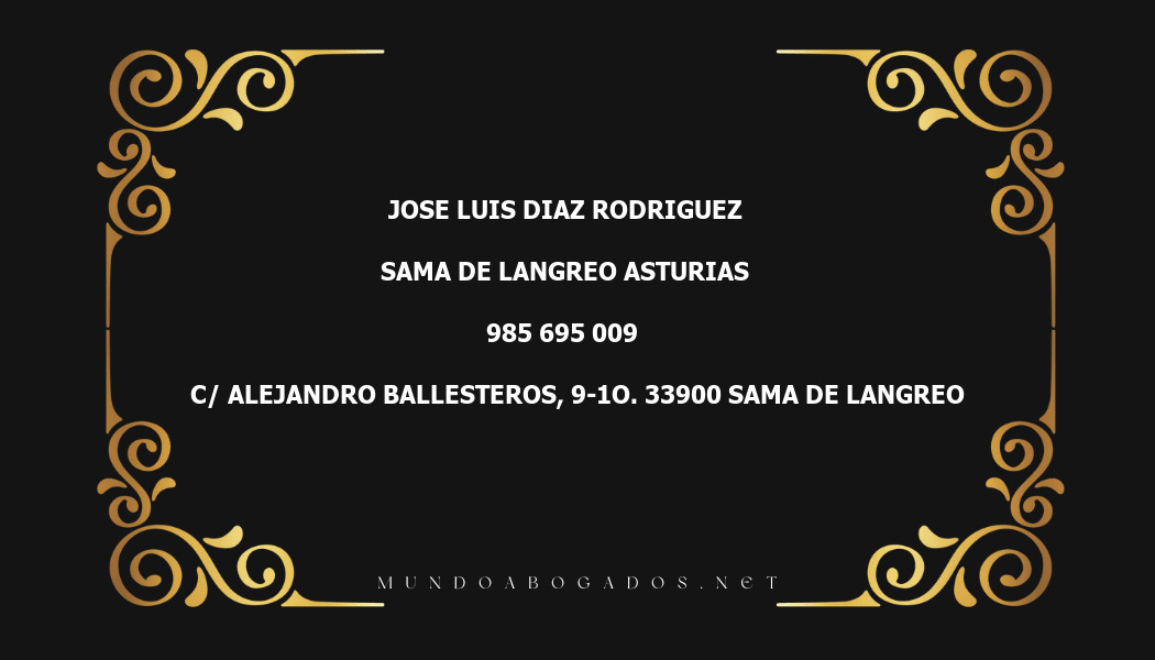 abogado Jose Luis Diaz Rodriguez en la localidad de Sama de Langreo