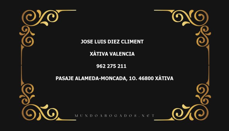 abogado Jose Luis Diez Climent en la localidad de Xàtiva