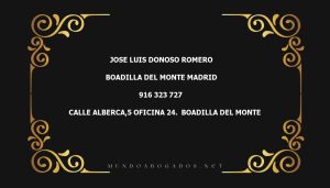 abogado Jose Luis Donoso Romero en la localidad de Boadilla del Monte