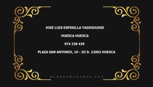 abogado Jose Luis Espinilla Yagxxuuxxe en la localidad de Huesca