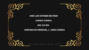 abogado Jose Luis Esteban Beltran en la localidad de Cuenca