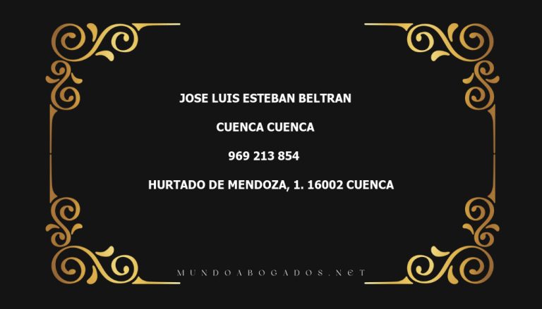 abogado Jose Luis Esteban Beltran en la localidad de Cuenca