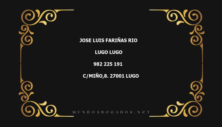 abogado Jose Luis Fariñas Rio en la localidad de Lugo