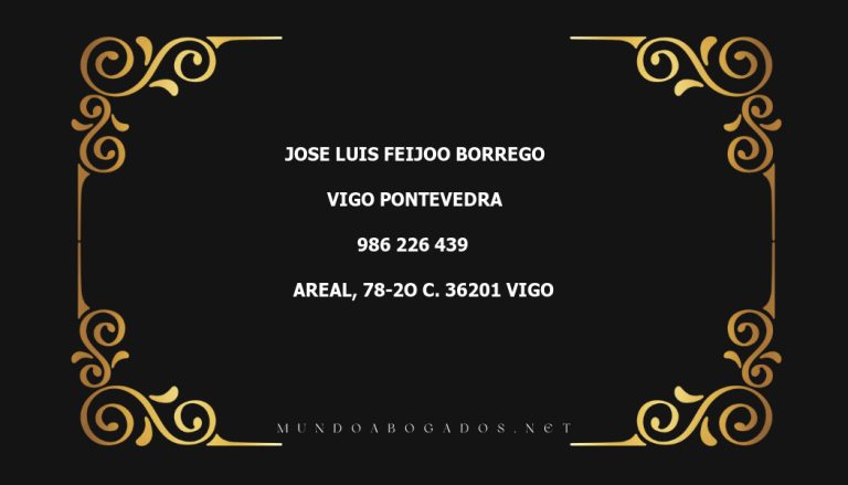 abogado Jose Luis Feijoo Borrego en la localidad de Vigo