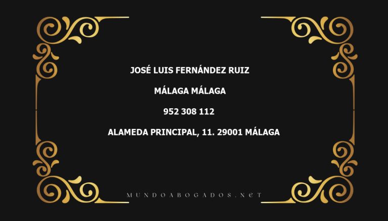 abogado José Luis Fernández Ruiz en la localidad de Málaga