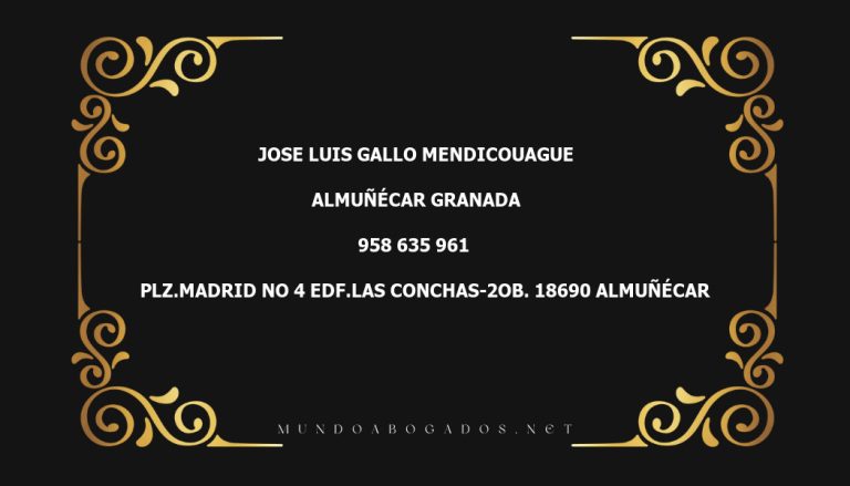 abogado Jose Luis Gallo Mendicouague en la localidad de Almuñécar