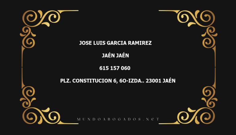 abogado Jose Luis Garcia Ramirez en la localidad de Jaén