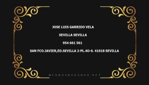 abogado Jose Luis Garrido Vela en la localidad de Sevilla