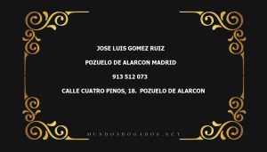 abogado Jose Luis Gomez Ruiz en la localidad de Pozuelo de Alarcon