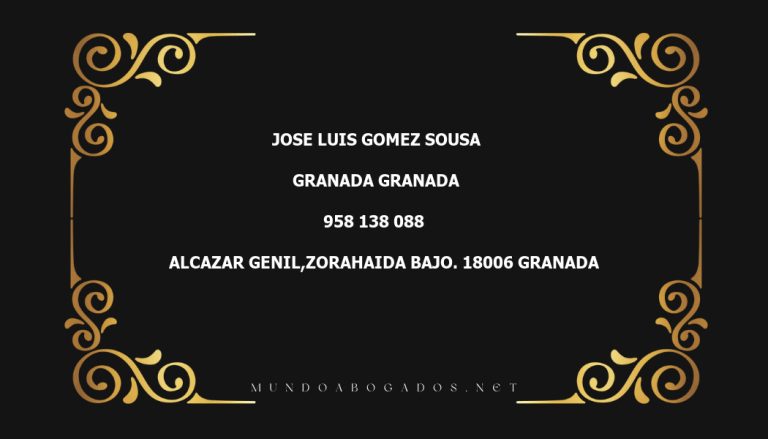 abogado Jose Luis Gomez Sousa en la localidad de Granada