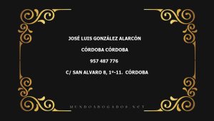 abogado José Luis González Alarcón en la localidad de Córdoba