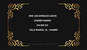 abogado Jose Luis Gonzalez Luaces en la localidad de Leganés