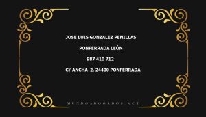 abogado Jose Luis Gonzalez Penillas en la localidad de Ponferrada