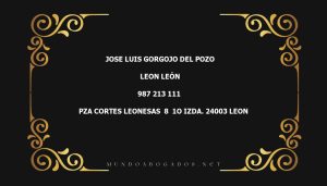 abogado Jose Luis Gorgojo Del Pozo en la localidad de Leon