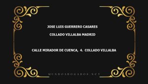 abogado Jose Luis Guerrero Casares en la localidad de Collado Villalba