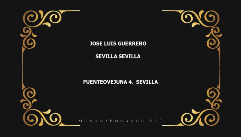 abogado Jose Luis Guerrero en la localidad de Sevilla