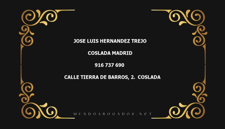 abogado Jose Luis Hernandez Trejo en la localidad de Coslada