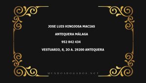 abogado Jose Luis Hinojosa Macias en la localidad de Antequera