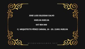 abogado Jose Luis Iglesias Calvo en la localidad de Huelva