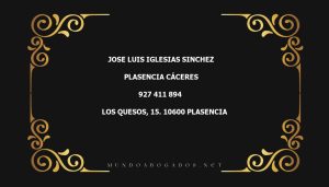 abogado Jose Luis Iglesias Sinchez en la localidad de Plasencia