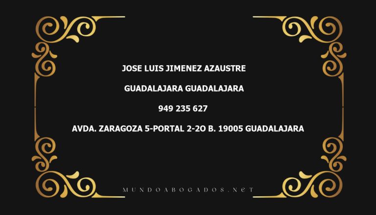 abogado Jose Luis Jimenez Azaustre en la localidad de Guadalajara