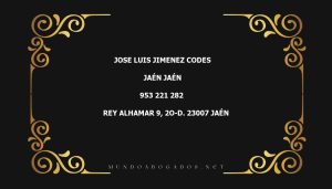 abogado Jose Luis Jimenez Codes en la localidad de Jaén