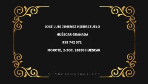 abogado Jose Luis Jimenez Hierrezuelo en la localidad de Huéscar