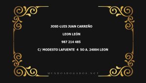 abogado Jose-Luis Juan Carreño en la localidad de Leon