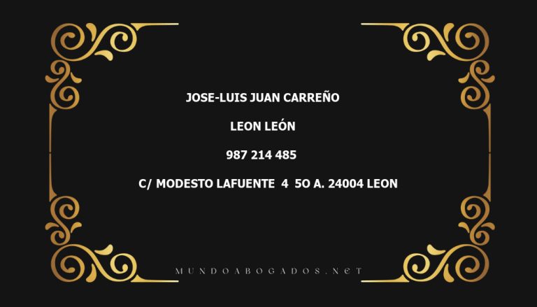 abogado Jose-Luis Juan Carreño en la localidad de Leon