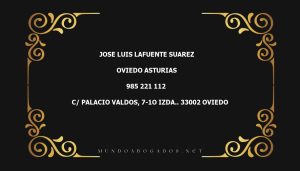 abogado Jose Luis Lafuente Suarez en la localidad de Oviedo