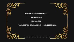 abogado Jose Luis Lalaguna Lopez en la localidad de Jaca