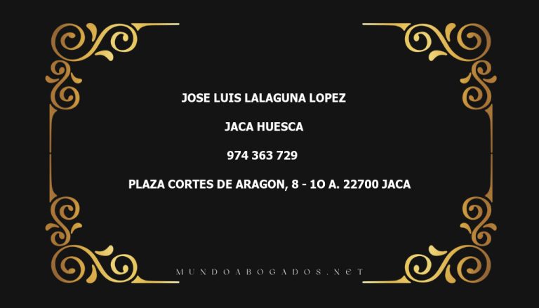 abogado Jose Luis Lalaguna Lopez en la localidad de Jaca