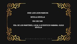 abogado Jose Luis Leon Marcos en la localidad de Sevilla