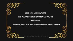 abogado Jose Luis Leon Navarro en la localidad de Las Palmas de Gran Canaria