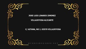 abogado Jose Luis Linares Jimenez en la localidad de Villajoyosa