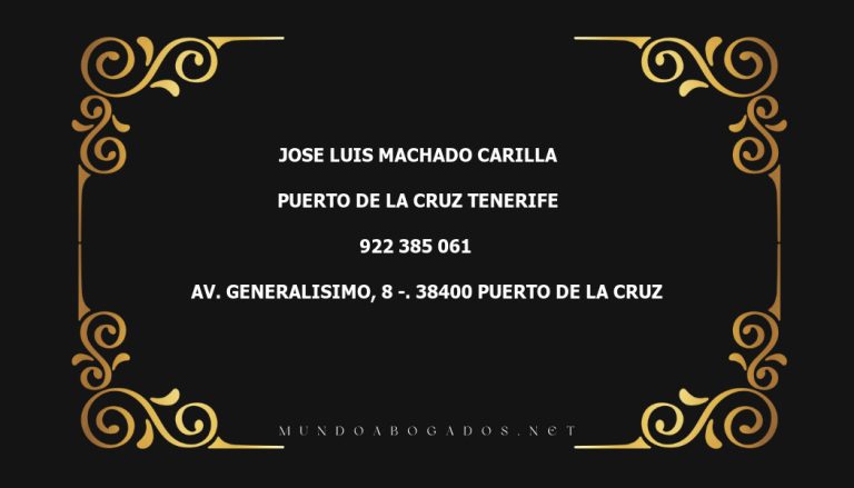 abogado Jose Luis Machado Carilla en la localidad de Puerto de la Cruz