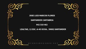 abogado Jose Luis Marcos Flores en la localidad de Santander