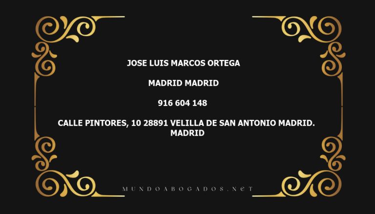 abogado Jose Luis Marcos Ortega en la localidad de Madrid