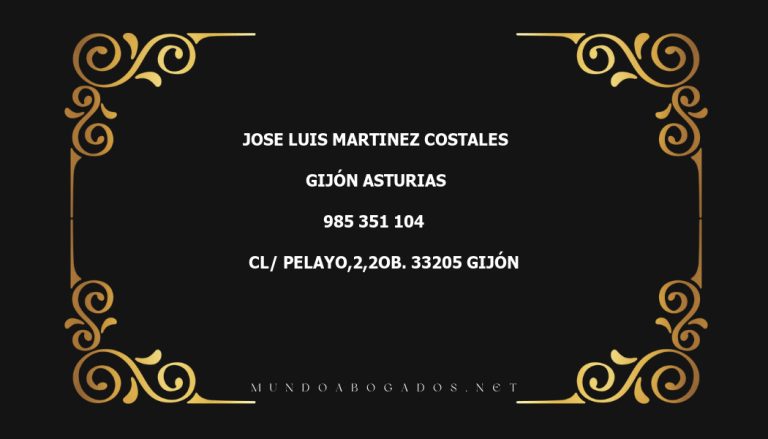 abogado Jose Luis Martinez Costales en la localidad de Gijón